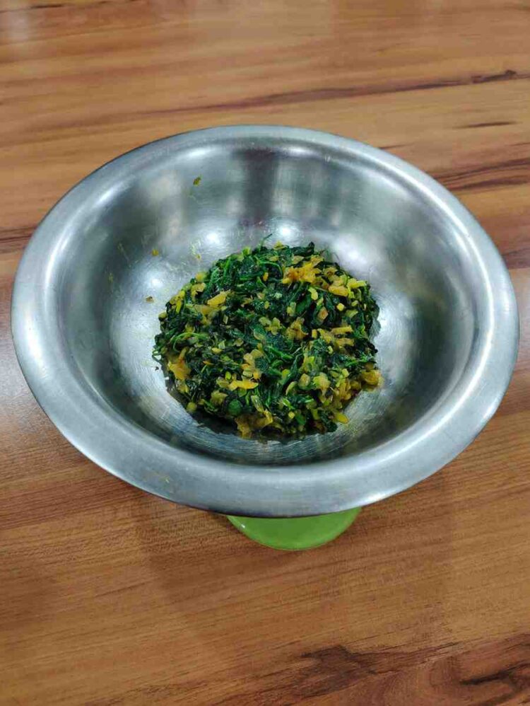 Sauteed Onion and Methi with spices