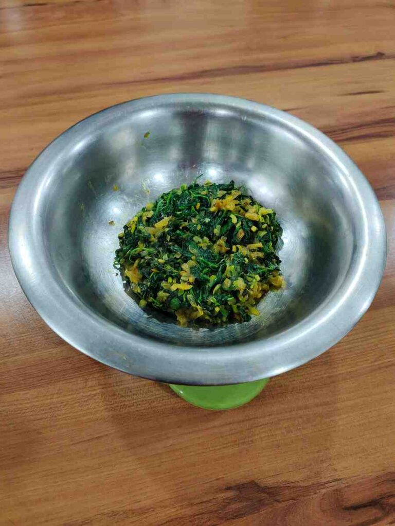 Methi Paratha Mixture Sauteed Onion and Methi with spices