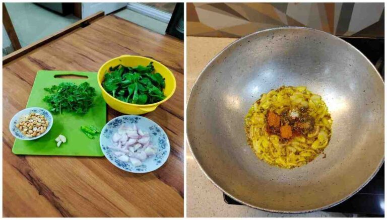 Palak Bhaji Step 1 Palak Bhaji Recipe Step 1