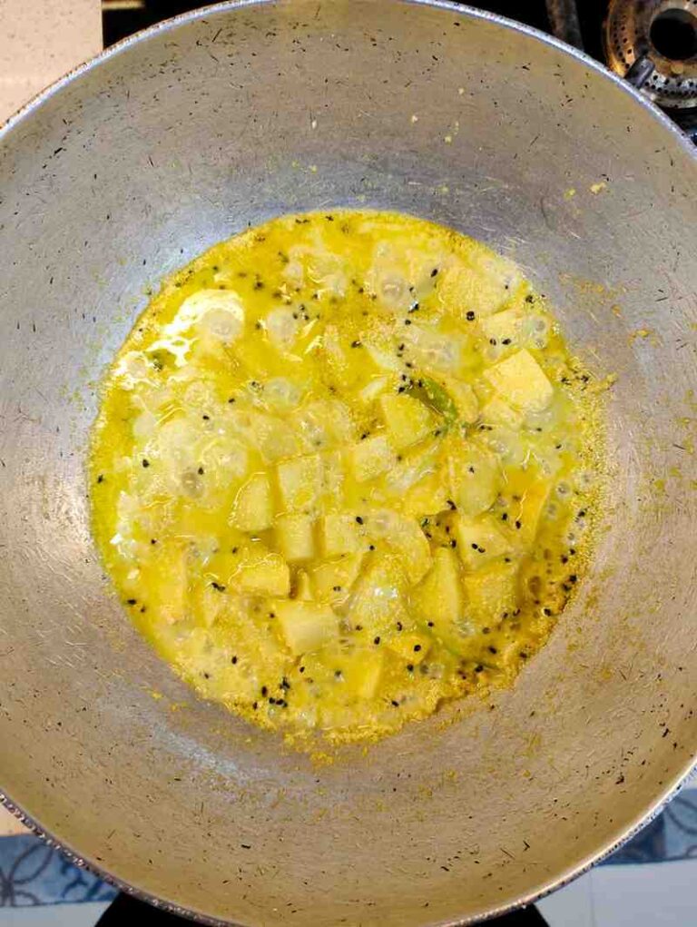 Aloo Posto Step 2 Step 2 in preparation of Aloo Posto Recipe