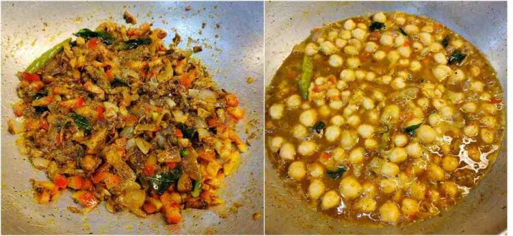 Punjabi Chole Steps in Preparation