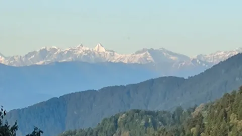Evening Himalayan view from a hotel in Dalhousie