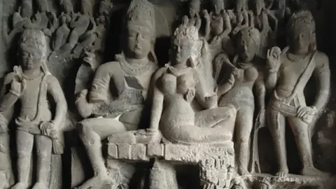 Ellora Cave 29 Shiva Parvati Panel
