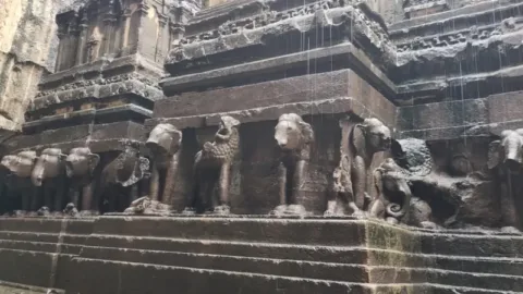Ellora Kailasa Elephant Plinth