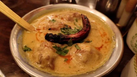 Kadhi pakora at Haveli restaurant, Amritsar